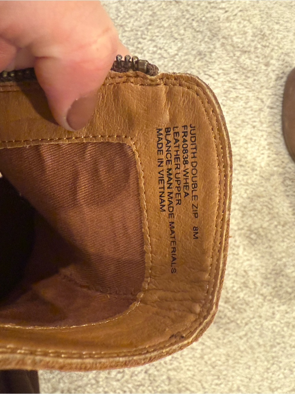Frye Cognac Leather Pointed Ankle Boots - Picture 3 of 4